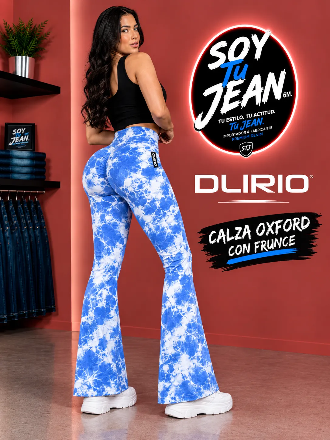 Calza Oxford azul con blanco  (DLIRIO)