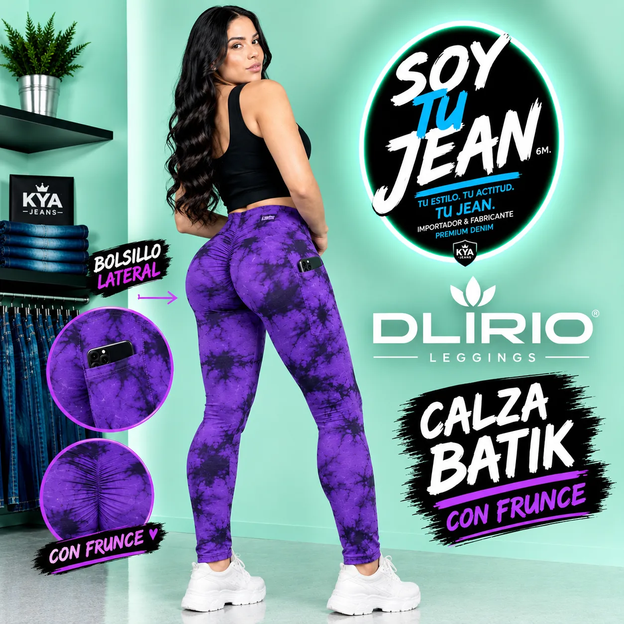Calza chupin con bolsillo violeta (DLIRIO)