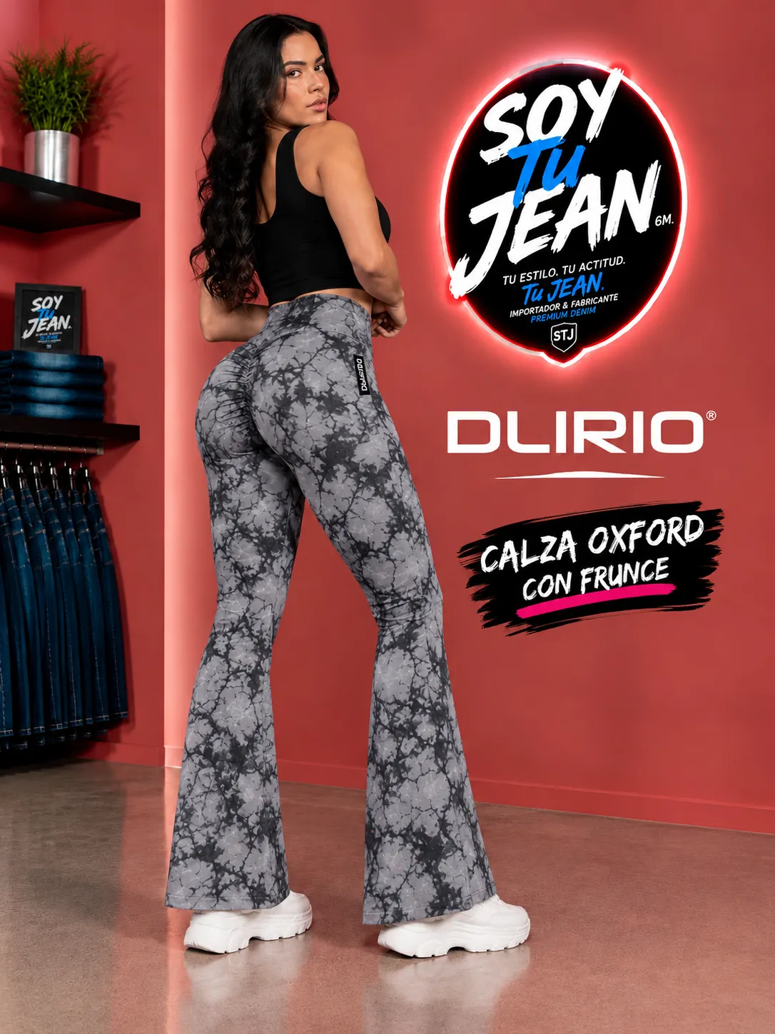 calza oxford gris con negro