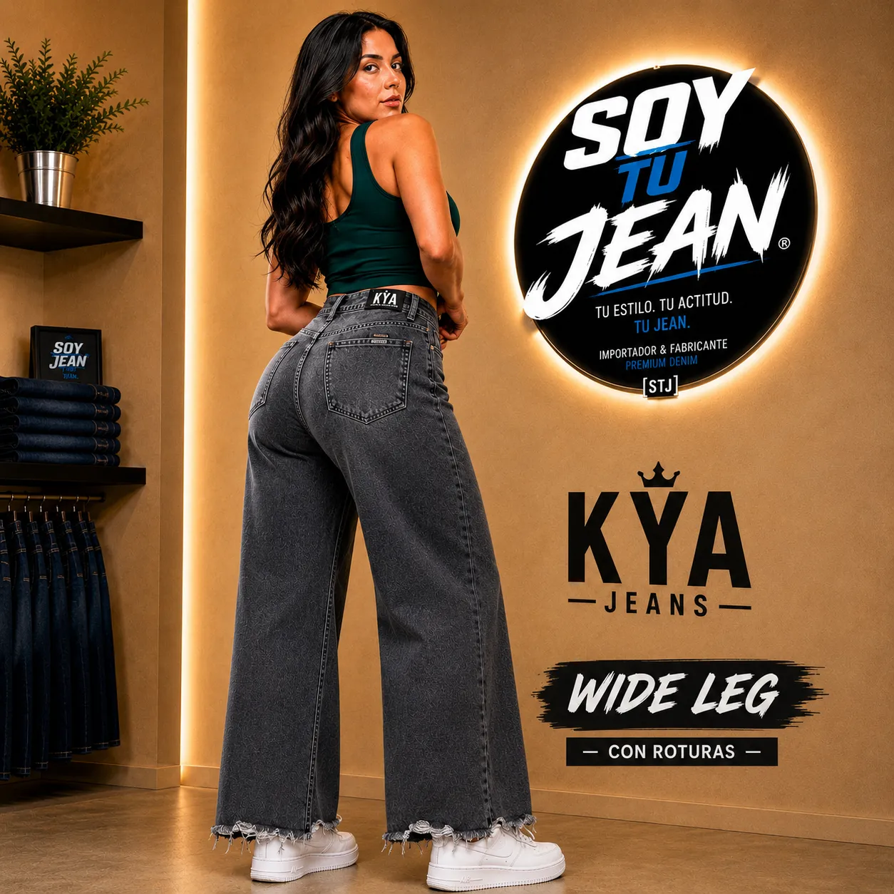 WIDE LEG GRIS (roturas)