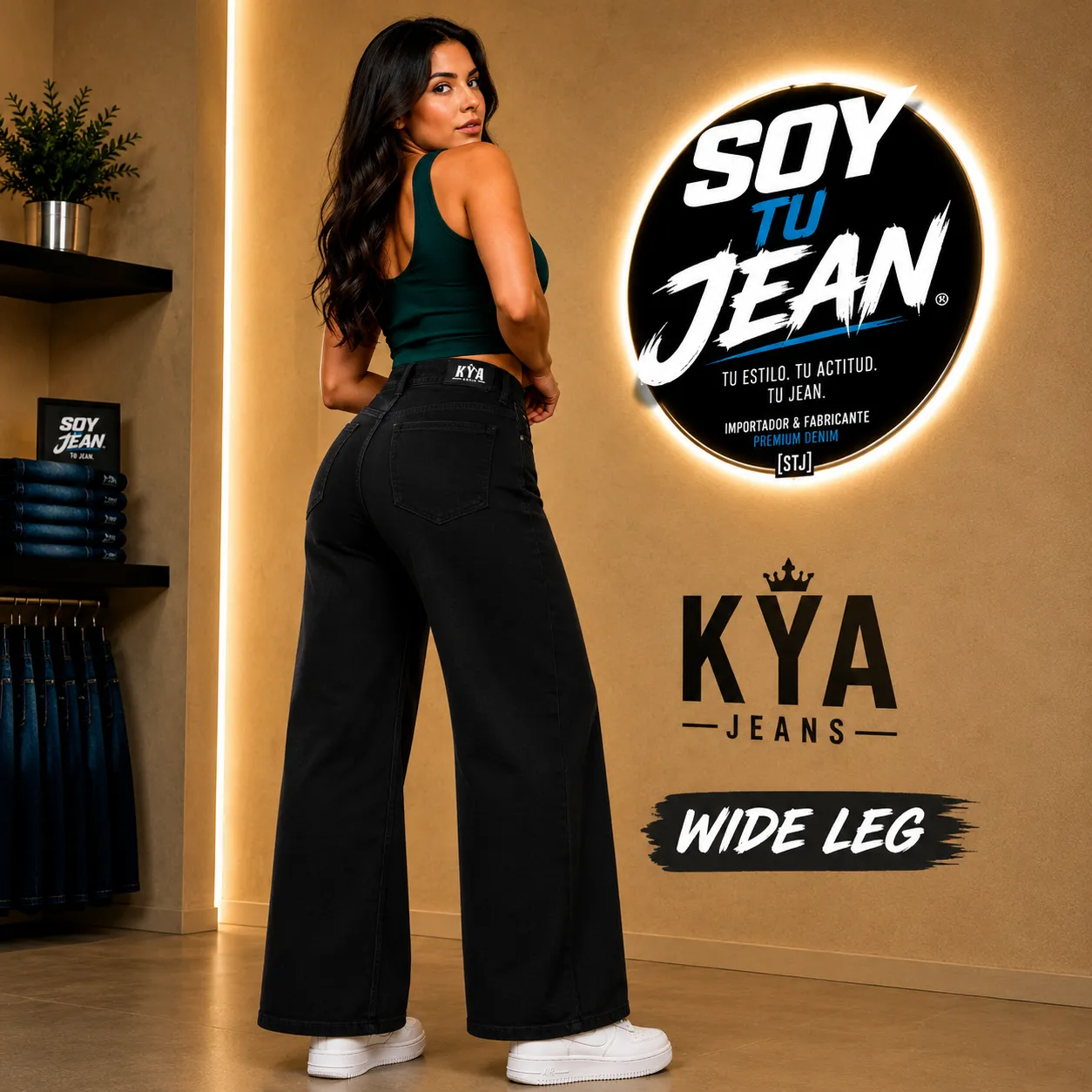 WIDE LEG NEGRO