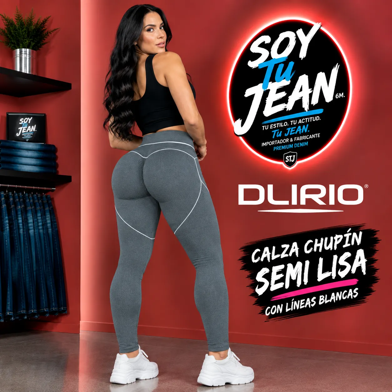 Calza chupin gris semi lisa