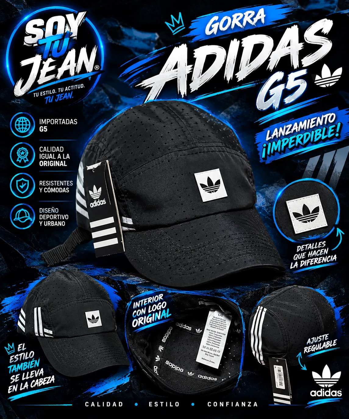 Gorra Adidas negra