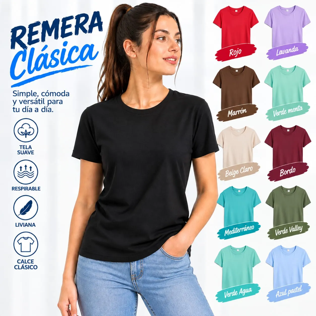 Remera Algodon Super Peinado